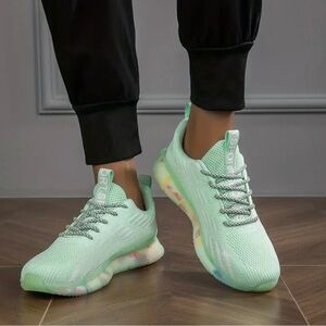 Women's Trendy Fluorescent Green Athletic Running Shoes